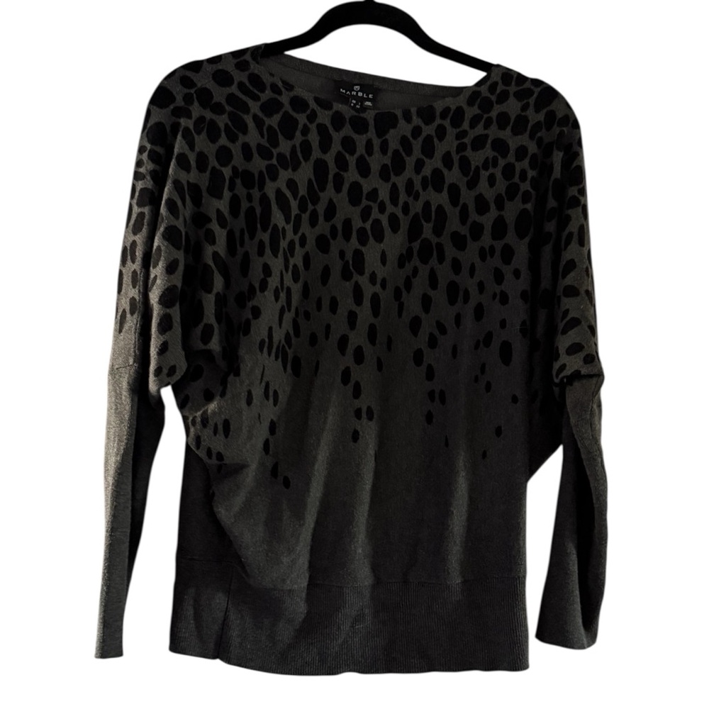 MARBLE Black and Gray Patterned Sweatshirt